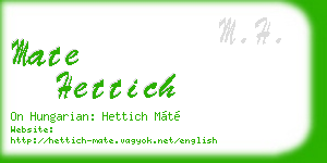mate hettich business card